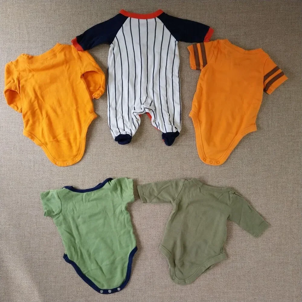Baby Infant Boy Clothing Bundle Bodysuit Variety Of Colors 10 Pieces Newborn #9